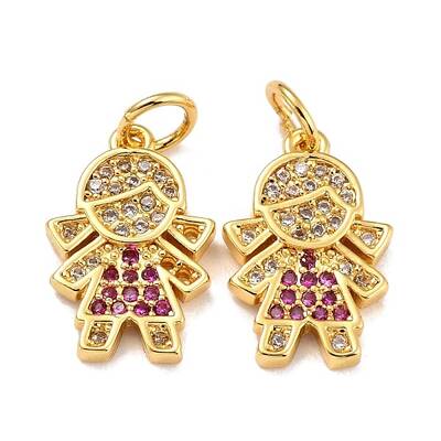 Brass Micro Pave Cubic Zirconia Charms