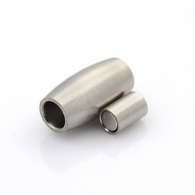 Tarnish Resistant 304 Stainless Steel Matte Surface Magnetic Clasps with Glue-in Ends