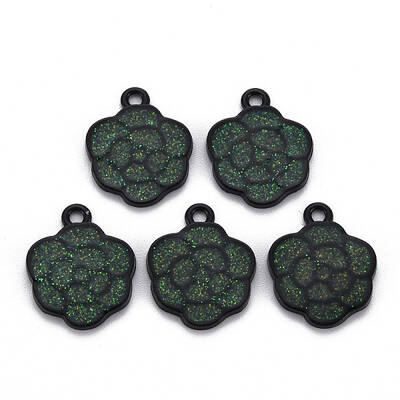 Spray Painted Alloy Enamel Pendants