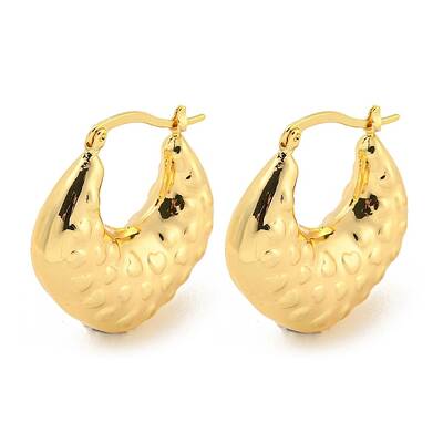 Rack Plating Brass Hoop Earrings