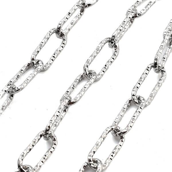 Tarnish Resistant Textured 304 Stainless Steel Paperclip Chains