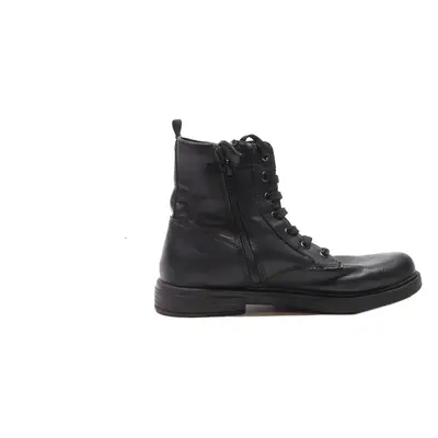GEOX Lace-Up Boots Black Leather Womens UK 4