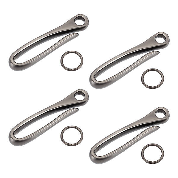 4 Sets Zinc Alloy Hook Clasps