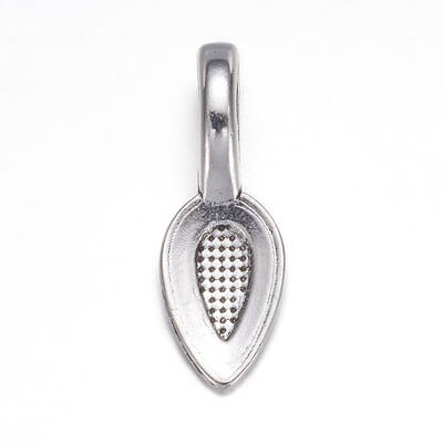 Tibetan Style Alloy Glue-on Flat Pad Bails