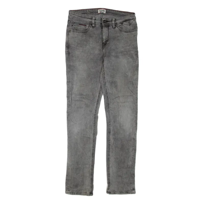 TOMMY HILFIGER Womens Jeans Grey Regular Straight W30 L34