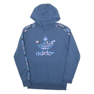 ADIDAS Girls Blue Hoodie 13-14Y