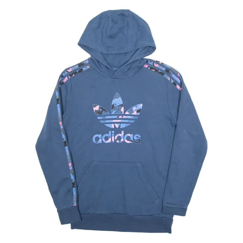 ADIDAS Girls Blue Hoodie 13-14Y