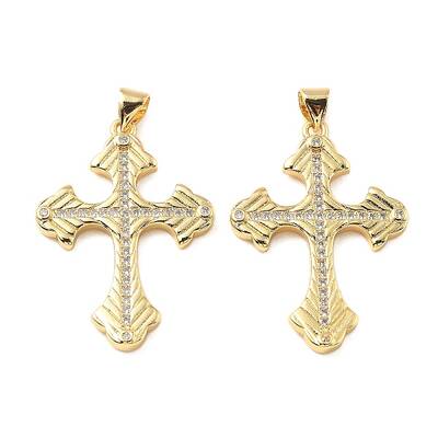 Brass Micro Pave Cubic Zirconia Pendants