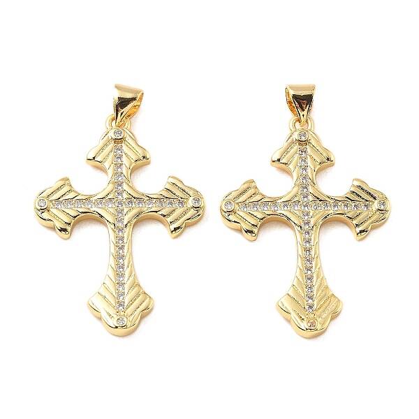 Brass Micro Pave Cubic Zirconia Pendants