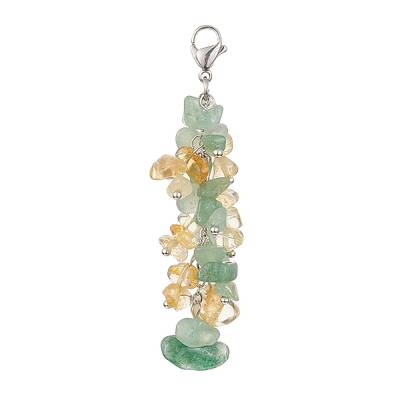 Natural Green Aventurine & Citrine Chip Beaded Pendant Decorations
