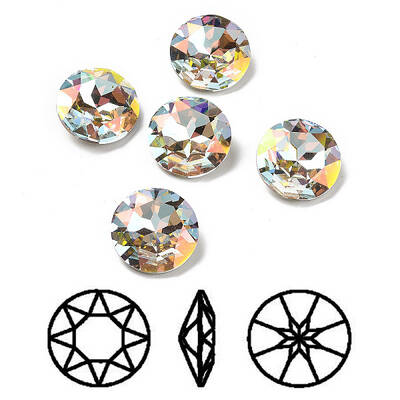 Light AB Style K9 Glass Rhinestone Cabochons