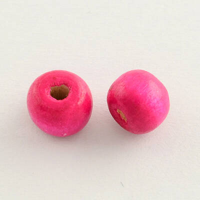 Dyed Natural Wood Beads