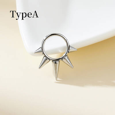 316 Surgical Stainless Steel Spike Hoop Nose Rings