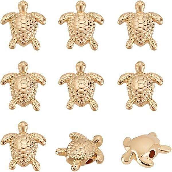 10Pcs Rack Plating Brass Beads