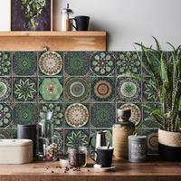 Retro Mandala Pattern Wall Sticker for Room Decor, 24pcs Waterproof Self-adhesive Tile Sticker, Decoration Items, Decorative ...