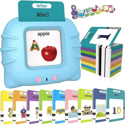 Talking English Learning Machine, 1 Box English Learning Toy, Reading Machine with 112 Cards, Educational Vocabulary Toy for ...