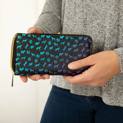 Rainbow Pets Zip Around Wallet - Gradient Cats