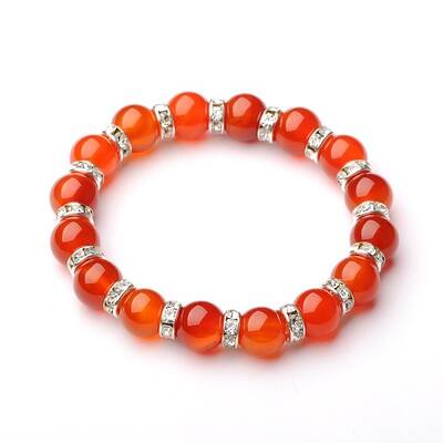 Natural Carnelian(Dyed & Heated) Stretch Bracelets