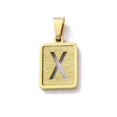 304 Stainless Steel Alphabet Pendants