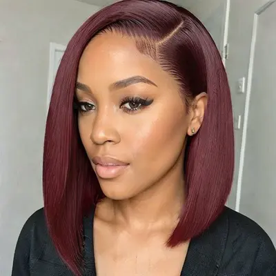 Ashimary Ombre Burgundy Bob Lace Wigs Lace Front Wigs 1B/Red 4x4/13x4 Lace Wig