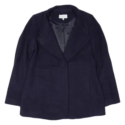 REISS Overcoat Jacket Blue Wool Womens UK 12