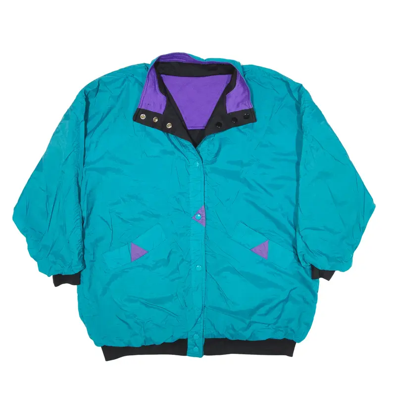 Reversible Jacket Green Nylon Womens L