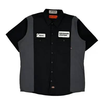 Dickies Short Sleeve Shirt - XL Black Polyester Blend