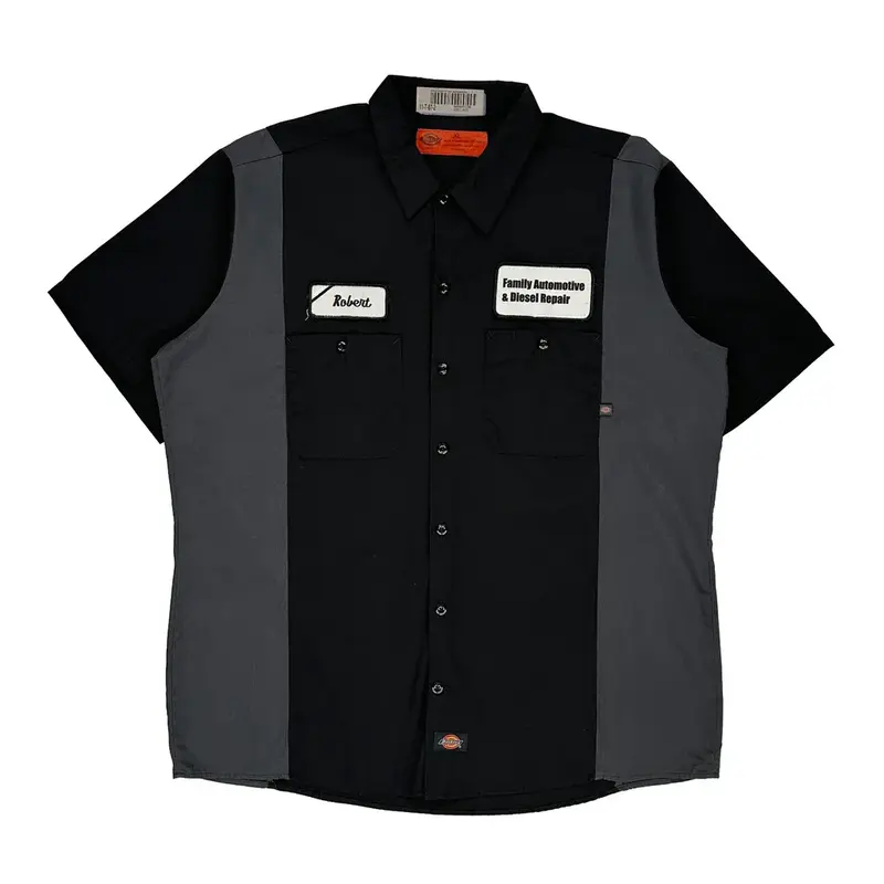 Dickies Short Sleeve Shirt - XL Black Polyester Blend