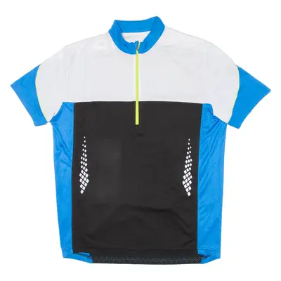 CRANE Cycling Mens Jersey Blue 1/2 Zip XL