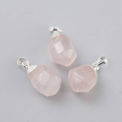 Natural Rose Quartz Pendants