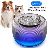 Kastty Ultra-Quiet Cat Water Fountain 3.5L/118oz，7-10 Days No Refill，LED Water Level Light，4-Stage Filter，Auto Clean ...