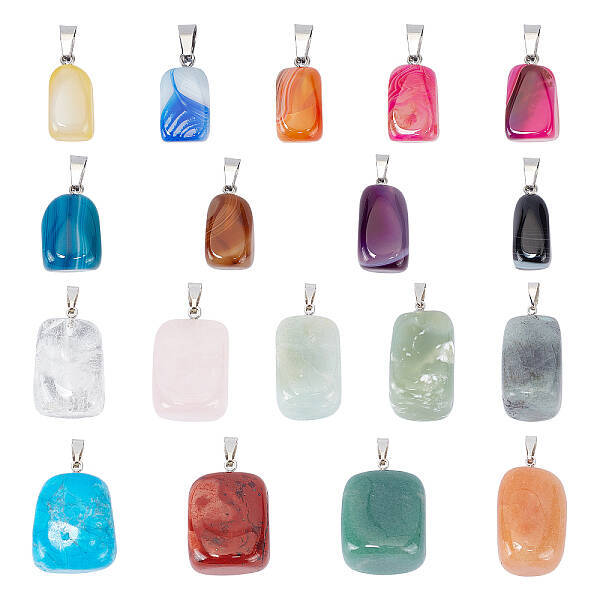 Natural Mixed Gemstone Pendants