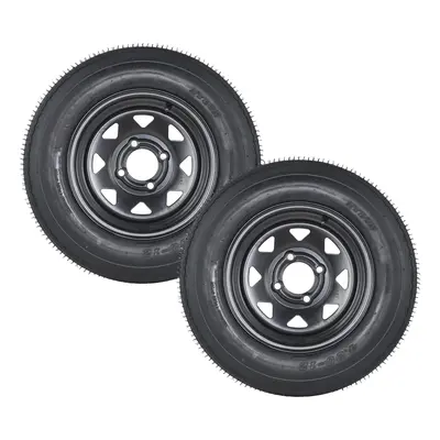 Garvee 4.80-12 Trailer Tires with 8 in White Rims,  4.80x12 480-12 4.8-12, Load Range C, 6PR, 4 Lug 4 in Bolt, Bias-Ply Nylon...
