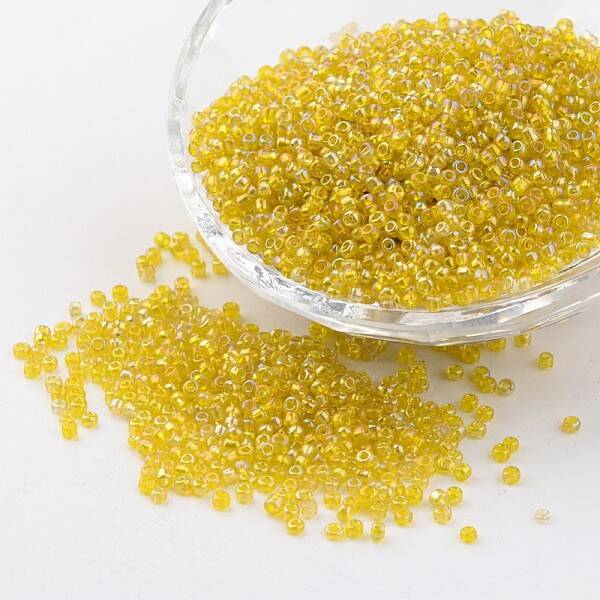 Round Transparent Colors Rainbow Glass Seed Beads