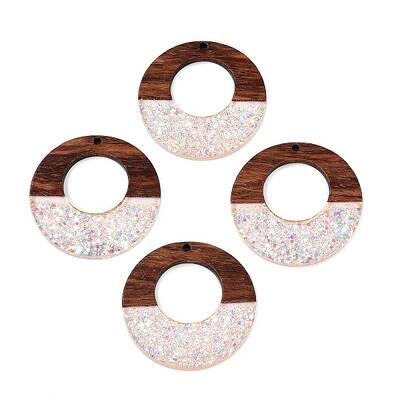 Epoxy Resin & Walnut Wood Pendants
