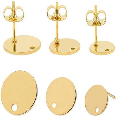 arricraft 18 Pcs Golden Earring Posts