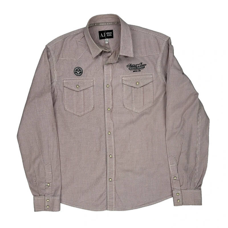 Armani Jeans Checked Shirt - XL Multicoloured Cotton