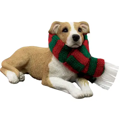 Sandicast Fawn Pit Bull Terrier Dog Ornament