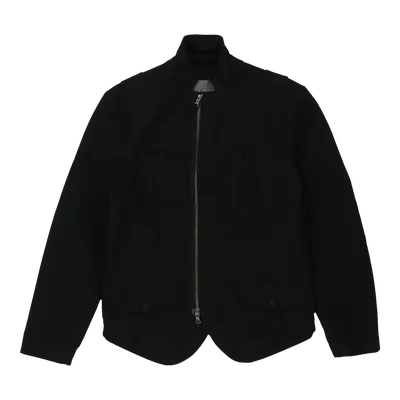 Armani Exchange Jacket - Medium Black Cotton