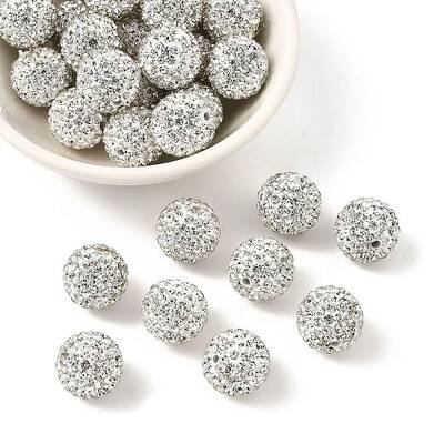 Polymer Clay Rhinestone Beads