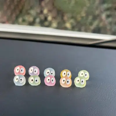 Cute Coal Ball Design Car Decoration, 10pcs Car Interior Accessories for Car Center Console & Air Conditioning Vent, Car Inte...