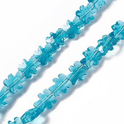 Transparent Electroplate Glass Beads Strands
