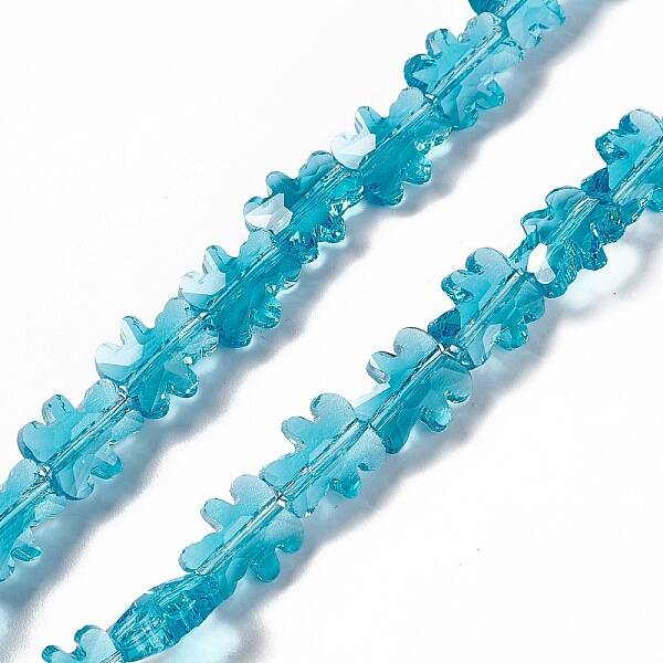 Transparent Electroplate Glass Beads Strands