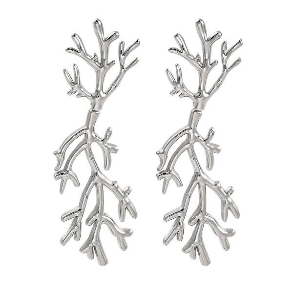 304 Stainless Steel Tree Branch Stud Earrings