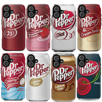 Dr Pepper Can Phone Cases, Dr Pepper Strawberries and Cream/Coconut/Diet/Soda/Cherry Cover For iPhone 16 15 14 13 12 11 X Xs ...