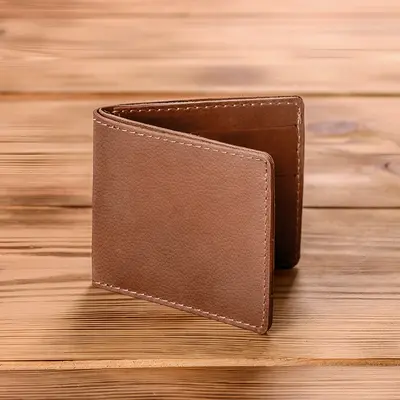 Leather Wallet - Rawhide-No Personalization