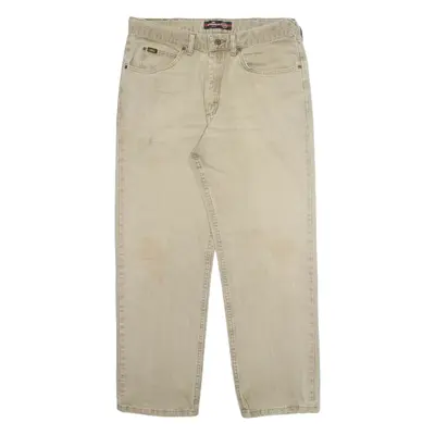 LEE Mens Jeans Beige Relaxed Straight W36 L30