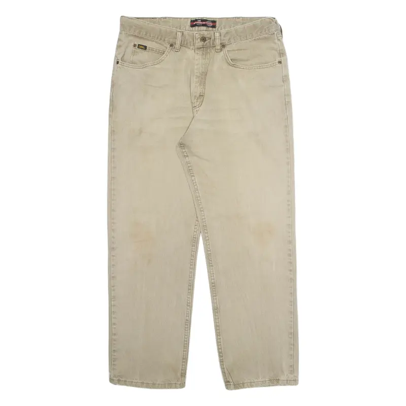 LEE Mens Jeans Beige Relaxed Straight W36 L30