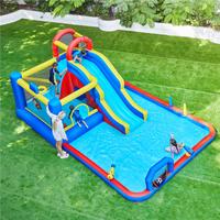Yaheetech 10-in-1 Inflatable Bounce House w/Slide, Outdoor Water Slide w/Bouncer & Large Splash Pool for Kids Aged 3-10, Jump...