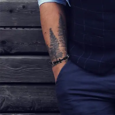 TTZZ Cross Beads Bracelet for Men Women, 8MM Beaded Bracelets Couples Bracelets,Lava Rock Turquoise Tiger Eye Natural Bracele...